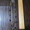 Anne Klein necklace silver tone with purple and blue beads 15" to 18" adjustable - Image 2