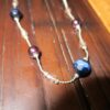 Anne Klein necklace silver tone with purple and blue beads 15" to 18" adjustable - Image 3