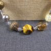 Beautiful Premier Designs mixed materials bead necklace bronze-tone tiger's eye - Image 3