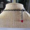 Beautiful unusual Chico's necklace black metal red orange black glass beads - Image 2