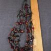 Beautiful unusual Chico's necklace black metal red orange black glass beads - Image 4