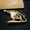 GORGEOUS Swarovski Christmas tree swan sleigh brooch pin - Image 4