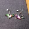 Beautiful lightweight Jabebo dragonfly earrings pierced hooks - Image 3