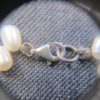 Beautiful real pearls & rose quartz teardrops beaded bracelet sterling clasp - Image 3