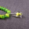 Wow! Gorgeous green & yellow vintage molded bead necklace mushroom pendant - Image 4
