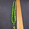 Wow! Gorgeous green & yellow vintage molded bead necklace mushroom pendant - Image 5