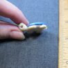 24" thin sterling silver chain necklace w/denim lapis white stone carved turtle - Image 8