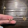 Beautiful Black Hills Gold leaf pendant stick pin earrings set 10K gold 2.6g