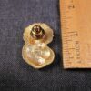 Beautiful green enamel matte gold-tone Mary Jesus brooch pin by Avon religious - Image 3