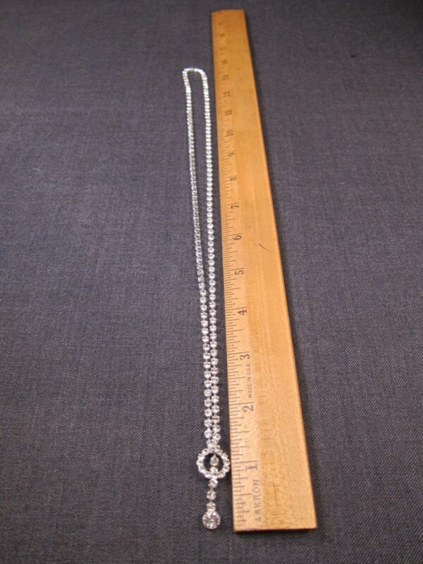 Beautiful unusual slide to fit white rhinestone single strand necklace - Image 4