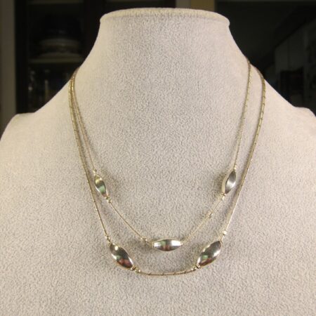 Gorgeous sterling silver two-tiered necklace 22g MJ Designs 16-18.5"