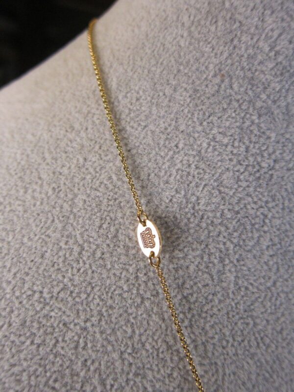 Cute Juicy Couture gold-tone 18" necklace w/small rainbow pendant - Image 4