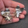 Gorgeous vintage Coro silver-tone clip-on earrings with blue rhinestones - Image 5