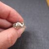 Cute sterling silver whale ring toe or finger resize to 4-7 bendable - Image 2