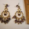 Gorgeous gold-tone purple crystal or rhinestone chandelier dangle earrings - Image 3
