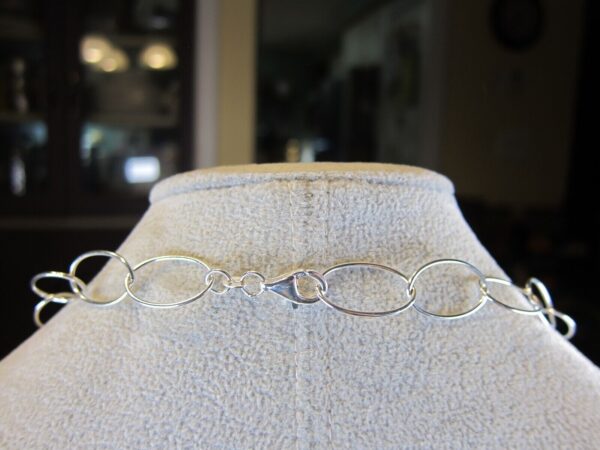 Beautiful 30" large link all sterling silver necklace 925 FAS - Image 3
