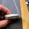 Beautiful LARGE sesame jasper pendant necklace 30-33" silver-tone chain - Image 6