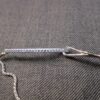 Gorgeous sterling silver pull-to-fit adjustable bracelet w/row of blue gemstones - Image 2