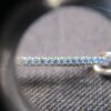 Gorgeous sterling silver pull-to-fit adjustable bracelet w/row of blue gemstones - Image 3