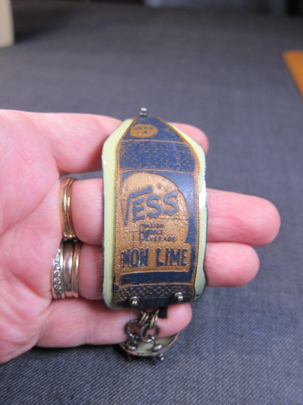 Amazing Liz Krinski Designs etched copper & enamel Vess Soda bottle bracelet - Image 5