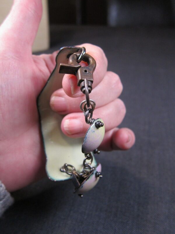 Amazing Liz Krinski Designs etched copper & enamel Vess Soda bottle bracelet - Image 6