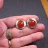Gorgeous vintage Dolan Bullock D&B 1/20 12K gold filled carnelian cufflinks