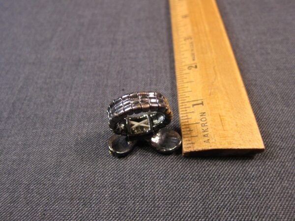 Adorable black & pink bling sparkly butterfly stretch ring sizes about 6-8 - Image 3