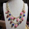 Gorgeous condition Talbot's tiered necklace w/acrylic multicolor dangles