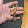 Adorable vintage Peanuts Linus charm bracelet 6.75" gold-tone triple-link