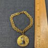 Adorable vintage Peanuts Linus charm bracelet 6.75" gold-tone triple-link - Image 2