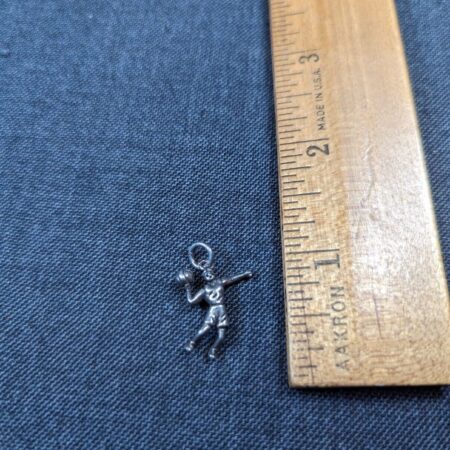 Cute vintage sterling silver volleyball player charm pendant