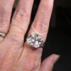 Beautiful Marsala 925 HUGE 1/2" CZ solitaire ring size 8 925