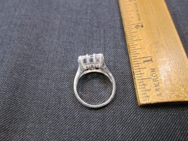 Beautiful Marsala 925 HUGE 1/2" CZ solitaire ring size 8 925 - Image 3