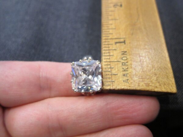 Beautiful Marsala 925 HUGE 1/2" CZ solitaire ring size 8 925 - Image 4