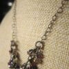 Very unique sterling silver necklace heart link chain real pearl drop glass bead - Image 3