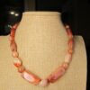 Gorgeous sterling silver and chunky orange agate stone necklace 16