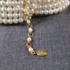 Wow! Gorgeous faux pearl statement necklace choker w/ long tiers signed Yolanta - Image 4