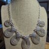 Pretty shiny silver-tone statement necklace Monet up to 19" long