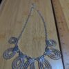 Pretty shiny silver-tone statement necklace Monet up to 19" long - Image 3