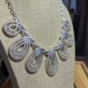 Pretty shiny silver-tone statement necklace Monet up to 19" long - Image 4