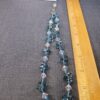 Beautiful AB blue & clear glass beaded 16-17" necklace sterling silver clasp - Image 5
