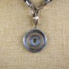 Neat rare thick sterling silver Carolee leather necklace w/enhancer dream love