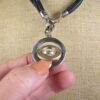 Neat rare thick sterling silver Carolee leather necklace w/enhancer dream love - Image 3