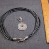 Neat rare thick sterling silver Carolee leather necklace w/enhancer dream love - Image 9