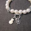 Cute! Lot of 2 Christmas snowman bracelts glass painted beads & pearls charm NRQ - Image 3
