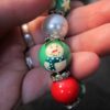 Cute! Lot of 2 Christmas snowman bracelts glass painted beads & pearls charm NRQ - Image 9