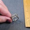 Beautiful solid sterling silver two flowers daisy ring size 9