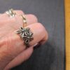 Beautiful solid sterling silver two flowers daisy ring size 9 - Image 5