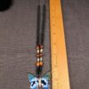 Gorgeous large copper and rainbow enamel butterfly pendant beaded necklace 18" - Image 7