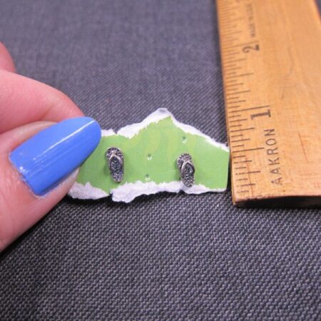 Cute little sterling silver flip flop stud earrings 925 backs, too tested